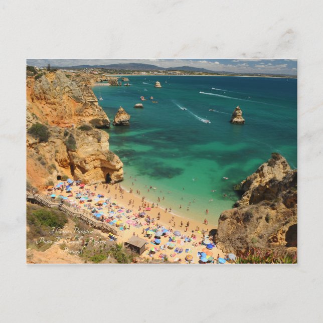 Carte Postale Paradis Caché Praia Do Camilo, Algarve, Portugal (Devant)