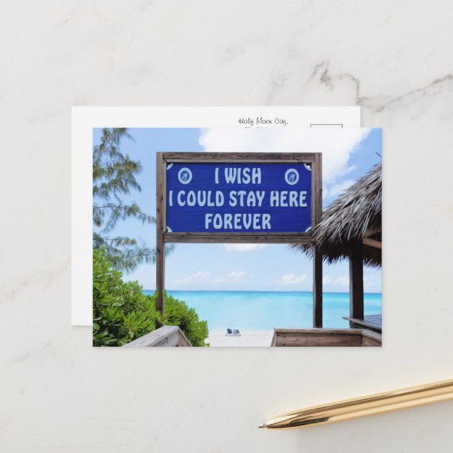 Carte Postale Paradis tropical (Devant/Arrière en situation)