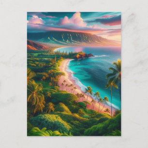 Carte Postale Paradis tropical de l'île de Maui