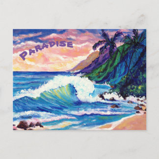 Carte Postale Paradise Hawaii Tropical Coloré Mer
