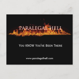 Carte Postale Paralegal Hell, Vous Savez Que Vous Êtes Là, ...