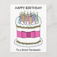 Paramedic Joyeux gâteau de dessin d'anniversaire