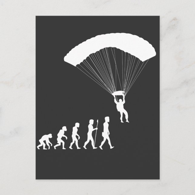 Carte Postale Parapente Évolution Parachute Air Sport Skidiver (Devant)