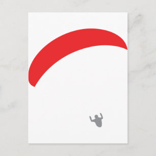 Carte Postale parapente rouge - parapente