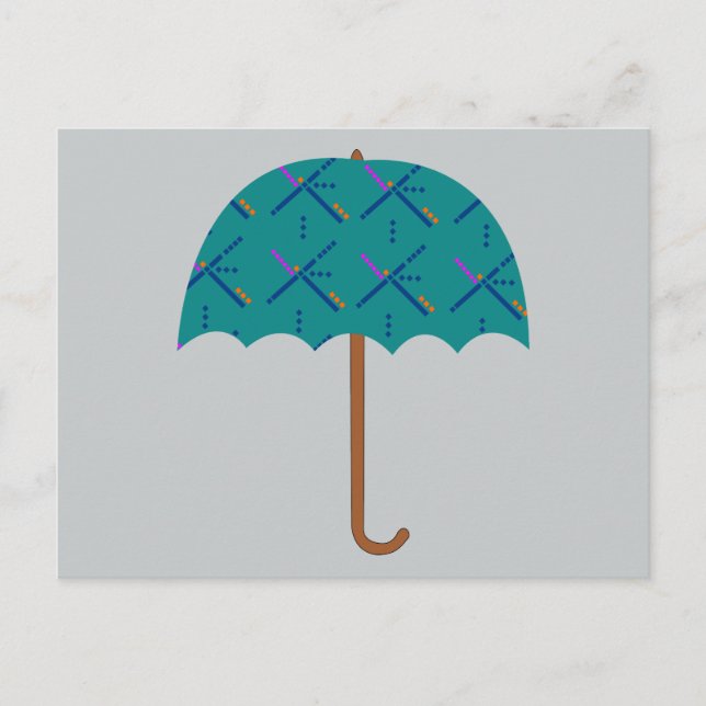 Carte Postale Parapluie de tapis de l'aéroport PDX (Devant)