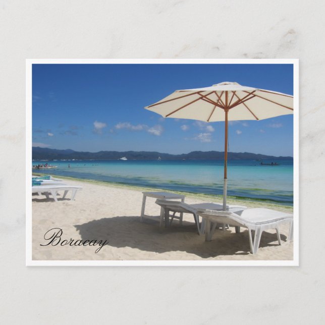Carte Postale parapluie relax boracay (Devant)
