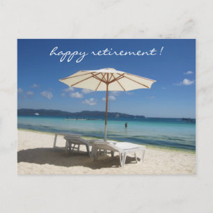 Carte Postale parasol à la retraite