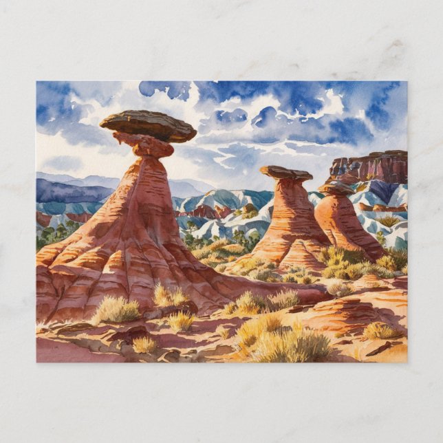 Carte Postale Parc d'état de la vallée de Goblin, peinture aquar (Devant)