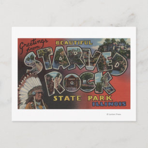 Carte Postale Parc d'état de Rock Starved - Grandes lettres scèn