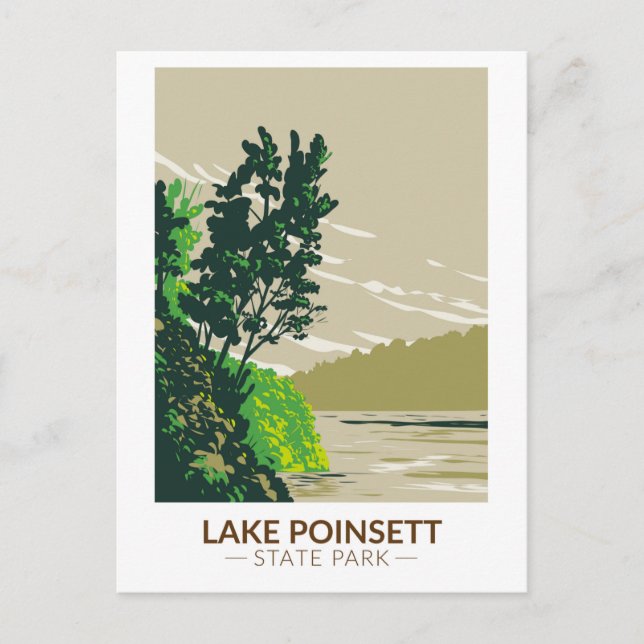 Carte Postale Parc d'état du lac Poinsett Arkansas Vintage (Devant)