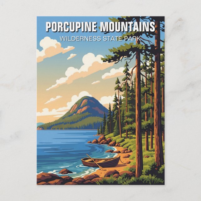 Carte Postale Parc d'état sauvage des monts Porcupine (Devant)