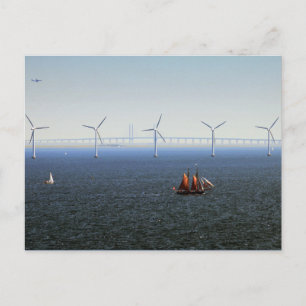Carte Postale Parc éolien de Middelgrunden, Oresund, Danemark