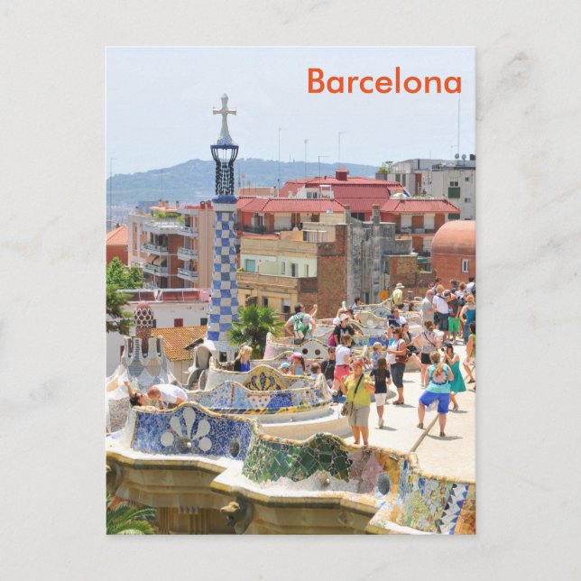 Carte Postale Parc Guell à Barcelone, Espagne (Devant)