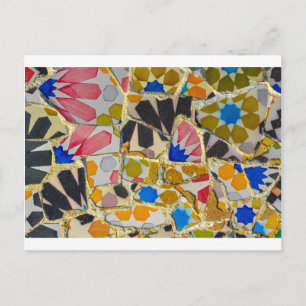 Carte Postale Parc Guell Carreaux de céramique à Barcelone Espag
