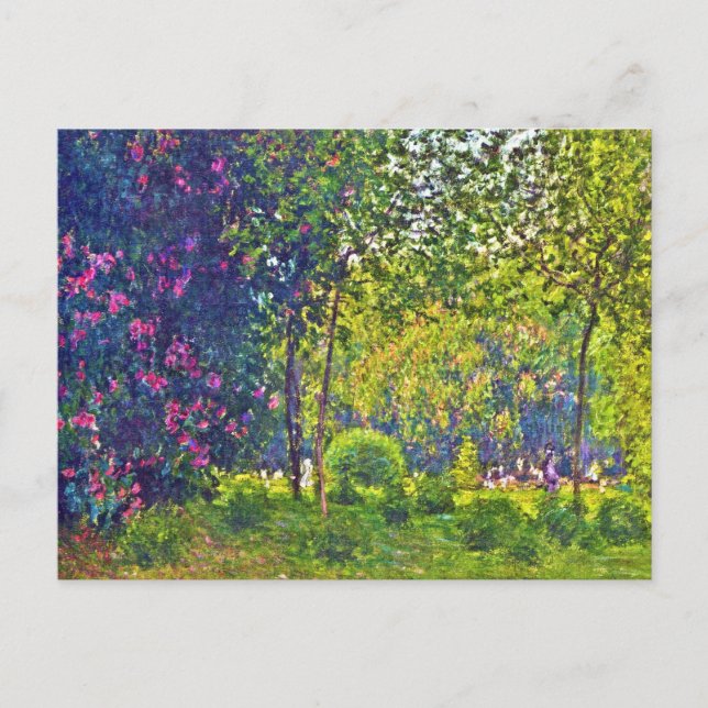 Carte Postale Parc Monceau Claude Monet (Devant)