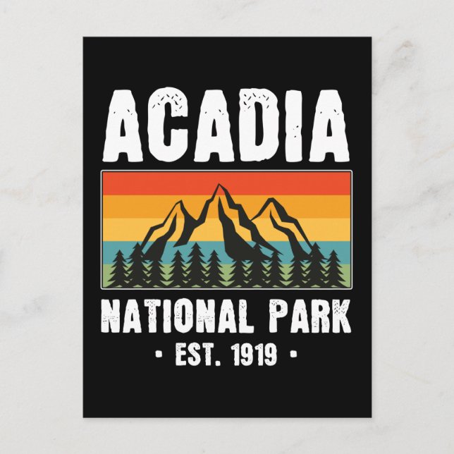 Carte Postale Parc national Acadia, Maine Retro Vintage (Devant)