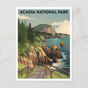 Carte Postale Parc national Acadia vintage