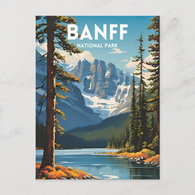 Carte Postale Parc national Banff Affiche traditionnelle sur les (Devant)