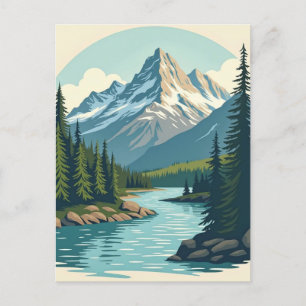 Carte Postale Parc national Banff Canada Rétro Voyage