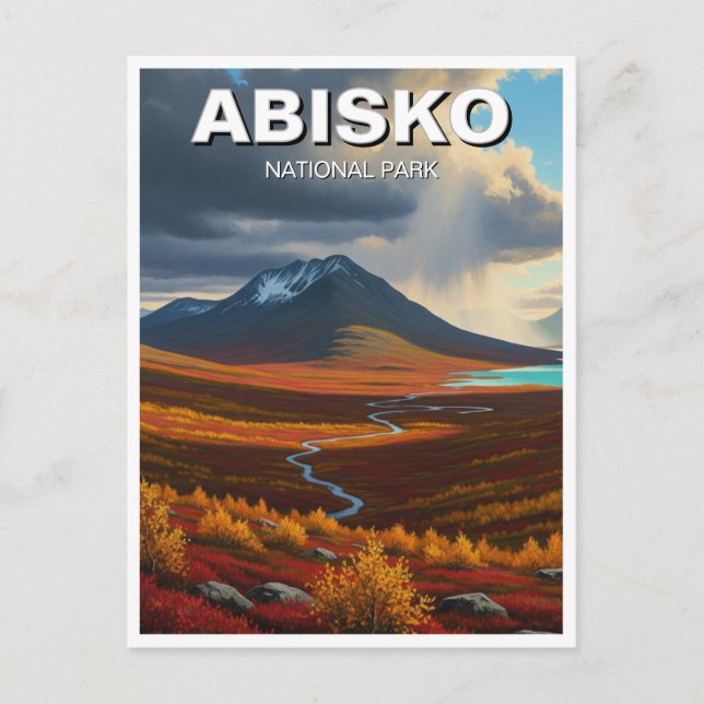 Carte Postale Parc national d'Abisko Suède Travel (Devant)