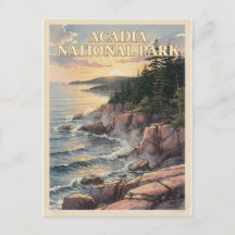 Parc national d'Acadia Voyage côtier vintage