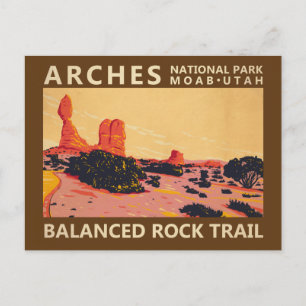 Carte Postale Parc national d'Arches Utah sentier de Balanced Ro