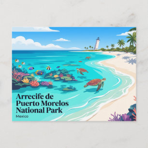 Carte Postale Parc national d'Arrecife de Puerto Morelos Mexique