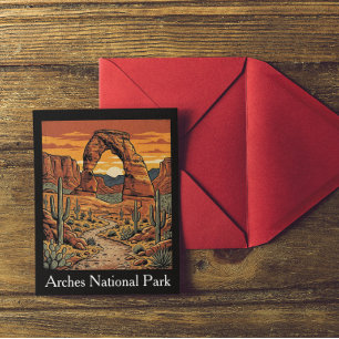 Carte Postale Parc national de Arches Vintage Utah