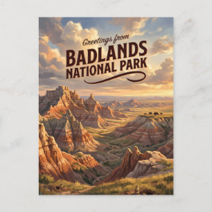 Carte Postale Parc national de Badlands, Dakota du Sud