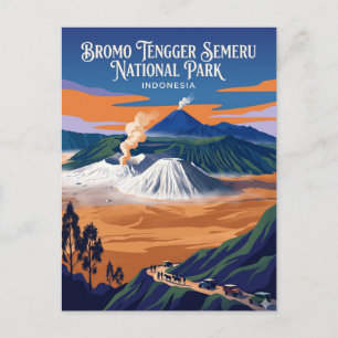 Carte Postale Parc national de Bromo Tengger Semeru Indonésie
