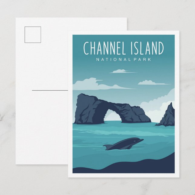 Carte Postale Parc national de Channel Island en Californie (Devant / Derrière)