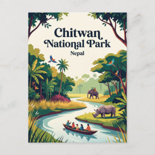 Carte Postale Parc national de Chitwan Népal