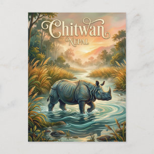 Carte Postale Parc national de Chitwan Népal