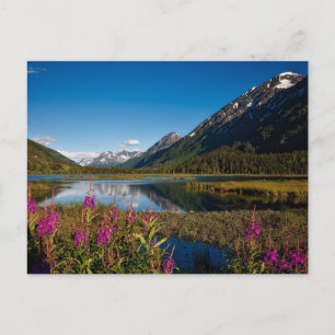 Carte Postale Parc national de Chugach dans le lac de la montagn