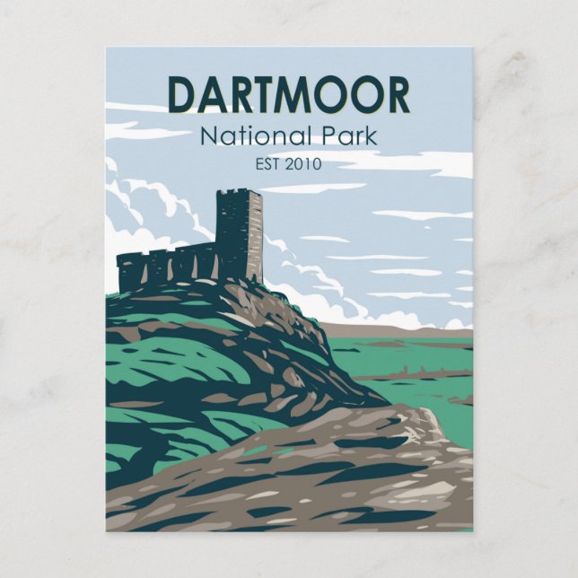 Carte Postale Parc national de Dartmoor ruines du château Anglet (Devant)