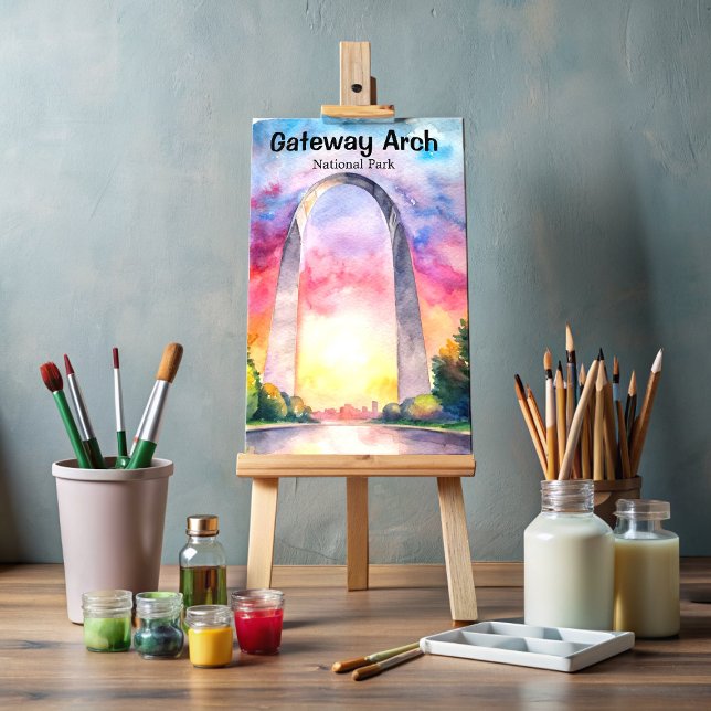Carte Postale Parc national de Gateway Arch aquarelle (Créateur téléchargé)