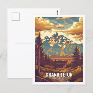 Carte Postale Parc national de Grand Teton Wyoming États-Unis