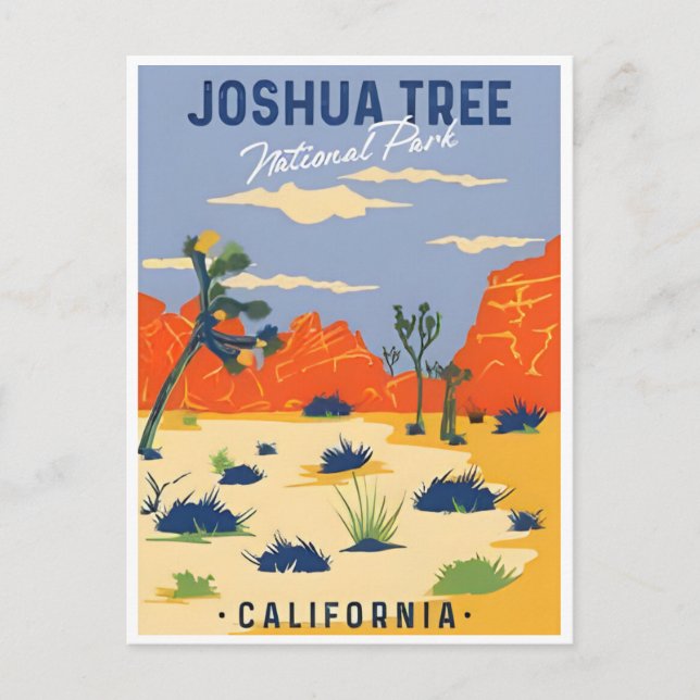 Carte Postale Parc national de Joshua Tree Tule Springs Vintage (Devant)