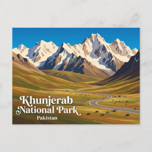 Carte Postale Parc national de Khunjerab Pakistan
