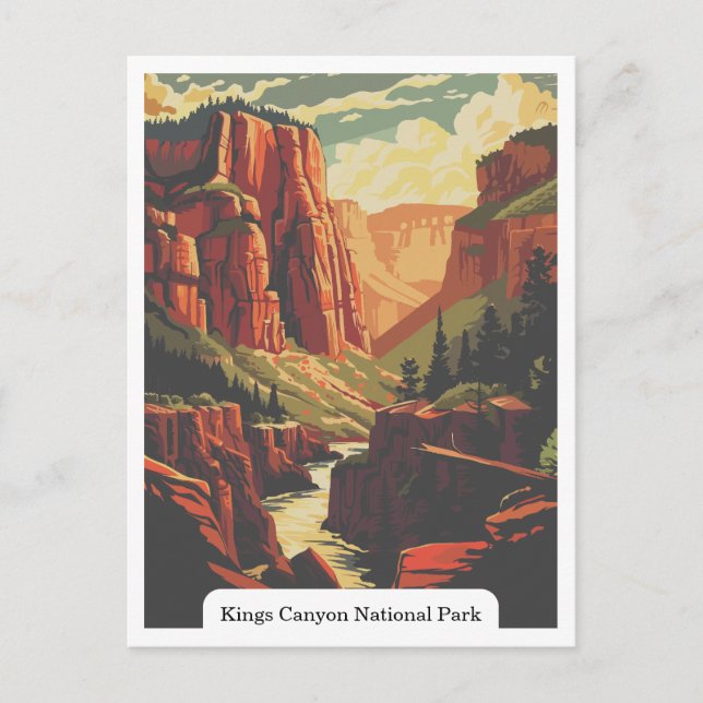 Carte Postale Parc national de Kings Canyon, Californie États-Un (Devant)