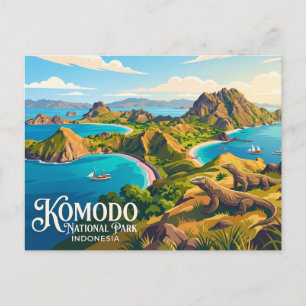 Carte Postale Parc national de Komodo Indonésie