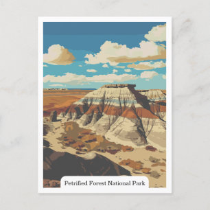 Carte Postale Parc National de la Forêt Petrifiée, Arizona USA