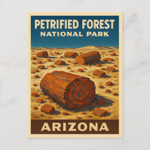 Carte Postale Parc national de la forêt pétrifiée Vintage voyage