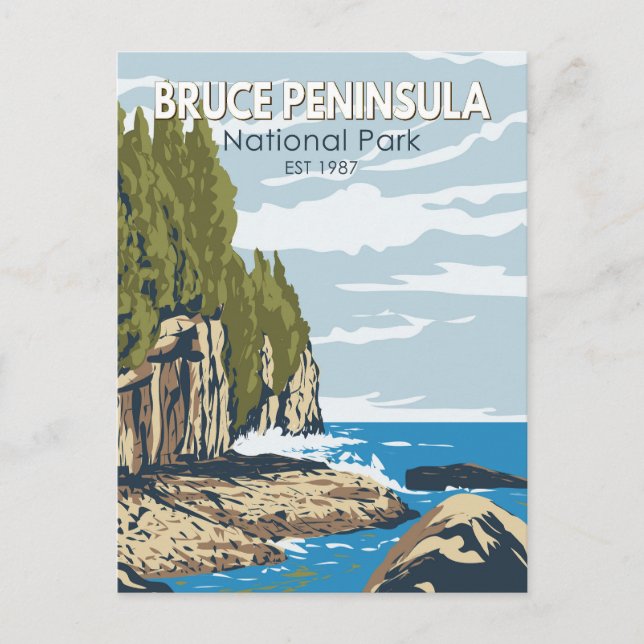 Carte Postale Parc national de la péninsule Bruce Art de voyage  (Devant)