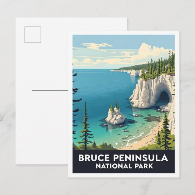 Carte Postale Parc national de la Péninsule-Bruce Ontario Canada (Devant / Derrière)