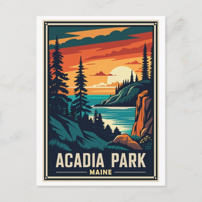 Carte Postale Parc national de la Rétro Acadia (Devant)