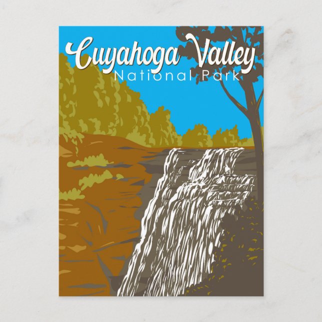 Carte Postale Parc national de la vallée de Cuyahoga Illustratio (Devant)