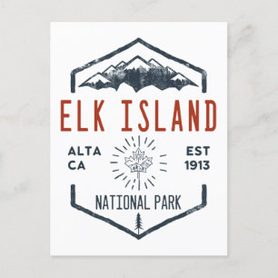 Carte Postale Parc national de l'île Elk Canada Vintage en détre