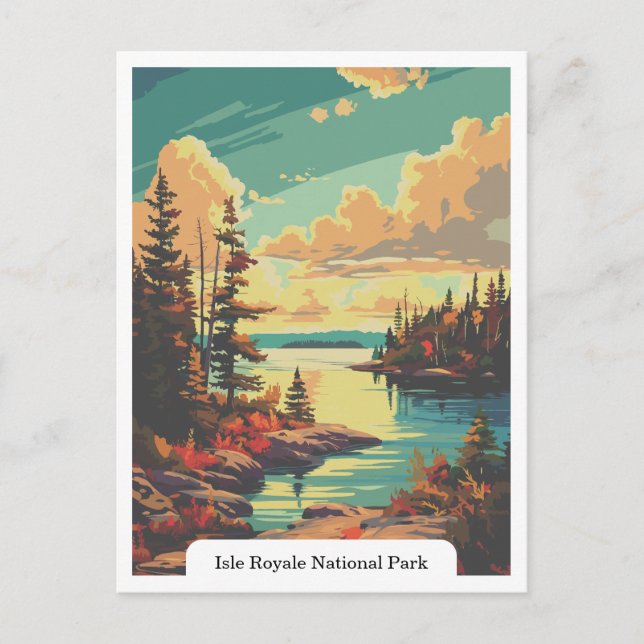 Carte Postale Parc national de l'Isle Royale, Michigan USA (Devant)