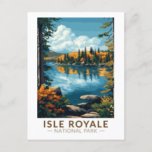 Carte Postale Parc national de l'Isle Royale Travel Art Vintage